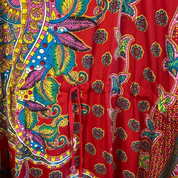 Red Graphic Print Maxi/Mumu - One Size - Picture 5 of 7